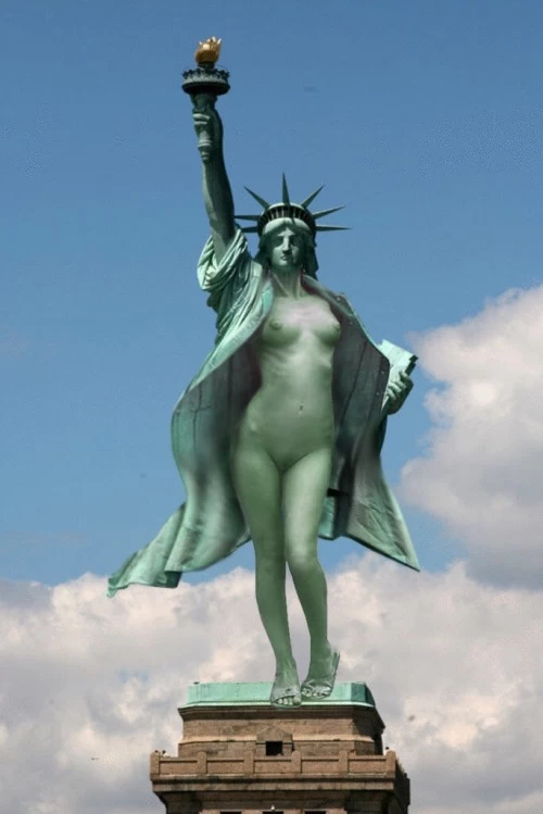 Naga statua wolności