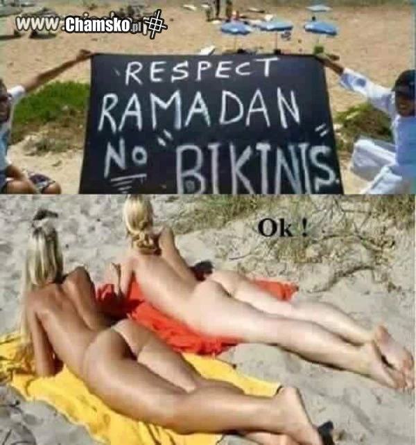 Szanuj ramadan, żadnych bikini