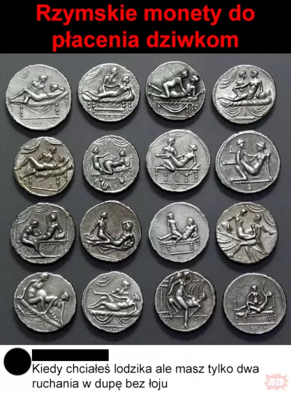 Rzymskie monety do płacenia dziwkom